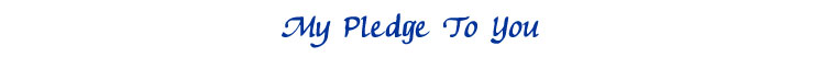 My Pledge To You